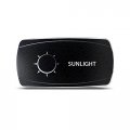 Ch4x4 Rocker Switch Sunlight Symbol Horizontal Amber Led