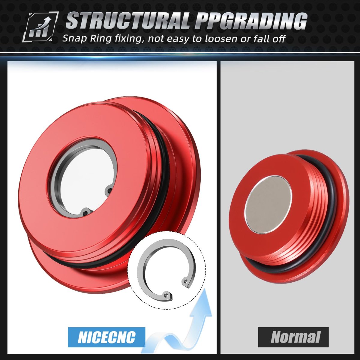 Nicecnc Red Magnetic Oil Drain Plug Bolt For Honda Crf450 R Rx Rwe L Rl X 2017 2018 2019 2020 2021 2022 2023 2024