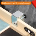 2 Pcs Drawer Front Installation Clamps Adjustable Fixing Clips Galvanized Woodworking Jig For Tables Desks Mount Silver