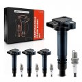 A-premium Set Of 4 Ignition Coil Pack And Iridium Spark Plugs Compatible With Toyota Tacoma 2000004 4runner 2000 2 4l 2 7l