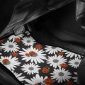 Foruidea Red Ladybug Daisy Front Rear Car Floor Matss Auto 4-pcs Full Set Car Carpet Universal Fit For Suvs Trucks Sedans Vans