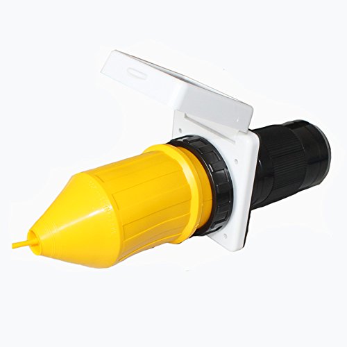 X-haibei Rv 50a 125v 250v Ac Inlet Female Locking Connector Plug W Rain Proof Boot Kit