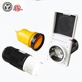 X-haibei Rv 50a 125v 250v Ac Inlet Female Locking Connector Plug W Rain Proof Boot Kit