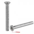 Uxcell M3x25mm Flat Head Machine Screws Phillips Cross Screw 304 Stainless Steel Fasteners Bolts 100pcs