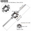 Uxcell Die Stock Handle Wrench Set 5 16-18 Unc Round And Mm Holder Fits 5 16 Unc Unf Metric M7-m9 25mm Od Dies For Bolt Thread