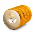 Looney Tunes Lola Face Aluminum Valve Stem Caps For Motorcycle And Bicycle Yellow Tire Rim Wheel Covers 2 Piece Set Fits