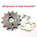 Tc-motor 428 13 Tooth 17mm Front Chain Sprocket Gear For 50cc 70cc 90cc 110cc 125cc 140cc 150cc 160cc Engine Atv Quad Pit Dirt