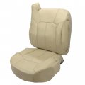 Ecotric Seat Cover Compatible With 2000-2002 Chevrolet Chevy Tahoe Suburban 1500 2500 Light Shale Tan Front Driver Side
