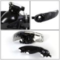 Compatible With Gmc Yukon Sierra Denali Pair Of Black Amber Corner Halo Projector Headlights Clear Lens Fog Lights