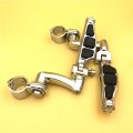 Hk Group Motorcycle Chrome 360 Adjustable Peg Mounting Kit Flat End Footrest Foot Pegs For V-star Roadstar Suzuki Boulevard