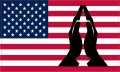Stickertalk Usa Flag Prayer Hands Vinyl Sticker 5 Inches By 3 