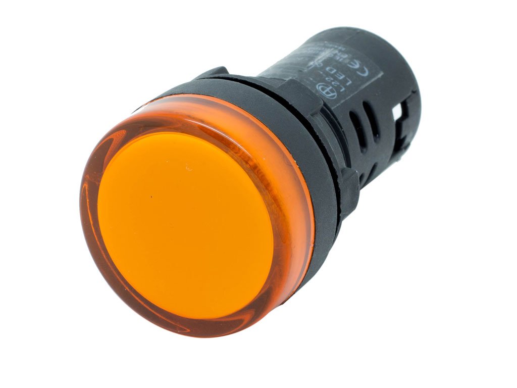 Alpinetech L22 Amber 22mm 24v Ac Dc Led Pilot Panel Indicator Light
