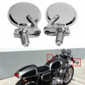 Black 7 8 22mm Universal Round Cnc Motorcycle Rear View Bar End Mirrors For Street Bike Sport Cafe Racer Chrome