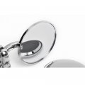 Black 7 8 22mm Universal Round Cnc Motorcycle Rear View Bar End Mirrors For Street Bike Sport Cafe Racer Chrome