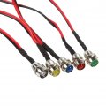 4 Pcs Led Indicator Pilot Dash Light 12v 8mm Aluminums For Speedometer Odometer Tachometer Color Blue Car Vent Light