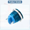 Uxcell 16 Mm Car Momentary Push Button Switch Metal Round Start Spst 1no Ac 250v Blue