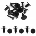 Uxcell 8pcs 6 5mm Black Plastic Rivets Push Type Panel Retainer Fastener Clip For Mazda