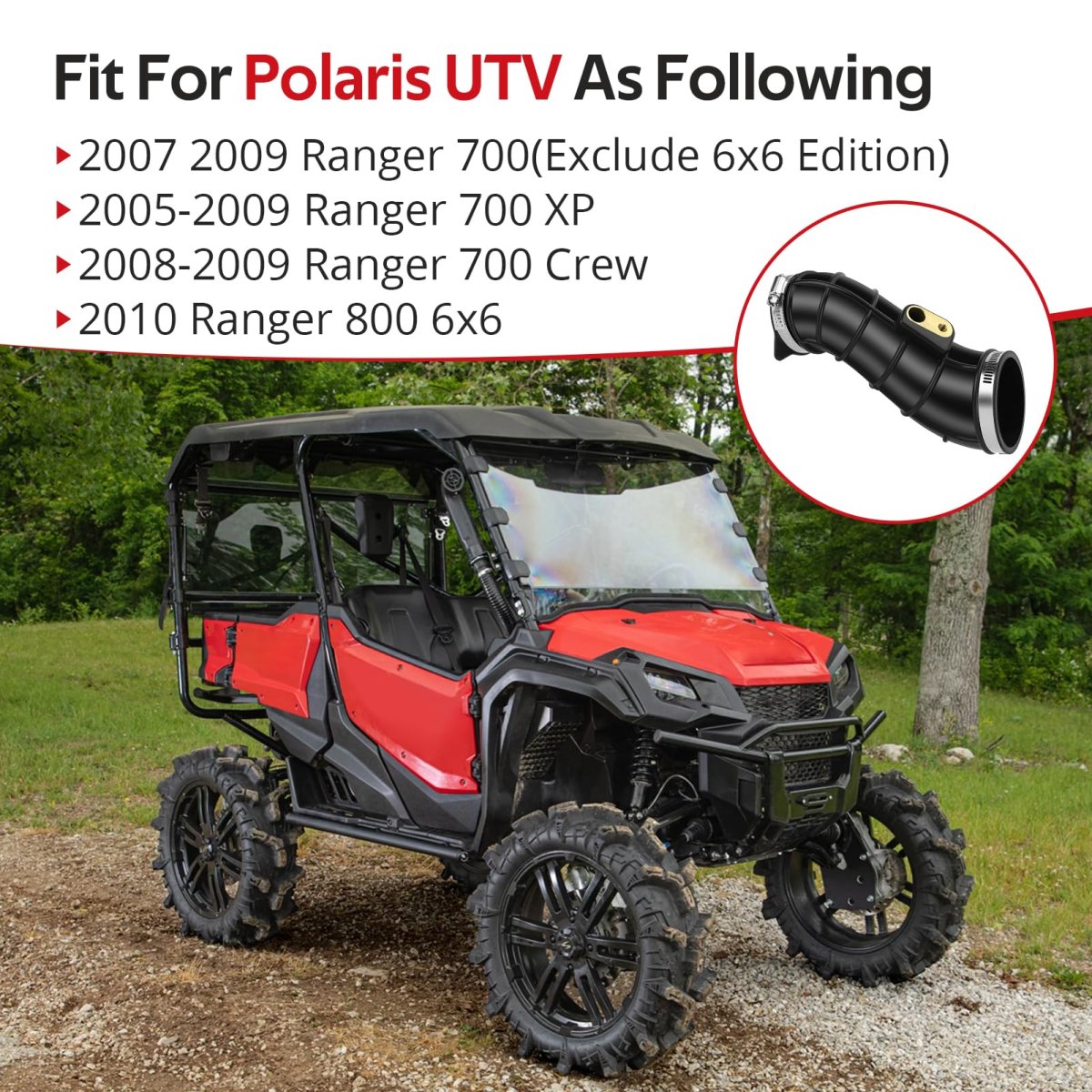 Air Box Boot For Polaris Ranger 700 Xp Crew 2005 To 2009 And 800 6x6 2010 Part Number