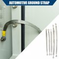 Hihaha Automotive Ground Strap 3pcs 10 X 2 Pcs 13 1 2 Universal Vehicle Grounding Cable Straps With 5 16 Rings Terminal Braided