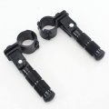 Universal Motorcycle Folding Rearsets Folded Motorbike Footrest Bicycle Footpegs Foot Pegs Pedal Black