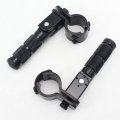 Universal Motorcycle Folding Rearsets Folded Motorbike Footrest Bicycle Footpegs Foot Pegs Pedal Black