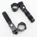 Universal Motorcycle Folding Rearsets Folded Motorbike Footrest Bicycle Footpegs Foot Pegs Pedal Black