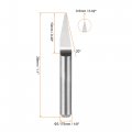 Uxcell Wood Engraving Bit Solid Carbide 3 175mm 1 8 Shank 20 Degree 0 5mm Tip Cnc Router Tool For Acrylic Pvc Mdf Pcb Carving