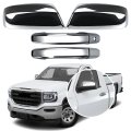 Chrome Mirror Cover And Handle For 2014 2018 Chevy Silverado 1500 Gmc Sierra 2015 2500 Hd 3500 2 Door Not Towing