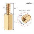 Uxcell M2 5x11mm 6mm Male-female Brass Hex Pcb Motherboard Spacer Standoff For Fpv Drone Quadcopter Computer Circuit Board