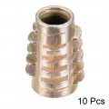 Uxcell Furniture Threaded Insert Nuts Zinc Alloy Hex-flush M8 Internal Threads 20mm Length 10pcs