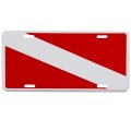 Treasure Gurus Diver Down Scuba Dive Flag Aluminum License Plate Us Made Car Truck Auto Tag 