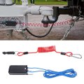 Fydun Trailer Breakaway Switch Emergency Electric Brake System For Rv Boat Stainless Steel Coiled Cable Red