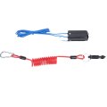Fydun Trailer Breakaway Switch Emergency Electric Brake System For Rv Boat Stainless Steel Coiled Cable Red