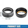 A Absopro Volume Vol Tune Knob Cover Rings For Vw Tiguan Taos Jetta Passat Atlas Arteon Golf R Beetle Aluminum Alloy Black Pack