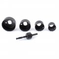 Carpenter Triangle Shank Twist Drill Bit Hole Saw Cutter Set 6 In 1 