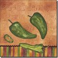 Fiesta Peppers Poblano By Sara Mullen Ceramic Accent Tile 8 X Kitchen Decor Backsplash 