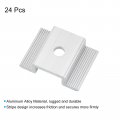 Uxcell 24pcs Solar Panel Mount Mid Clamps 1 06 Aluminum Clamp System Install Accessories For Pv Mounting Bracket