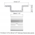 Uxcell 24pcs Solar Panel Mount Mid Clamps 1 06 Aluminum Clamp System Install Accessories For Pv Mounting Bracket