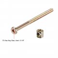 Uxcell M6 X 90mm Furniture Bolts Nut Set Hex Socket Screw With Barrel Nuts Phillips-slotted Zinc Plated 20 Sets