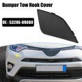 Car Left Front Bumper Tow Hook Cover 53286-0r080 For Toyota Rav4 2016 2017 2018 Eye Lid Trailer Cap Black