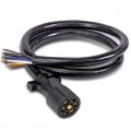 True Mods 8ft 7-way Trailer Plug Cord Wiring Harness 7-pin Wire Cable Brake Light Control 10-14awg 7 Prong Connector For Rv 