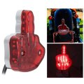 Led Motorcycle Taillight With Middle Finger Design Chrome Abs Housing Red Pc Lens 12v Brake Light License Plate Lamp