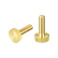 Knurled Thumb Screws M6x20mm Flat Brass Bolts Grip Knobs Fasteners For Pc Electronic Mechanical 2pcs 