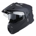 Dual Sport Motorcycle Motocross Off Road Full Face Helmet With Visor Matt Black Size Xl Hf802 Dot Approved Aerodynamic Shell 