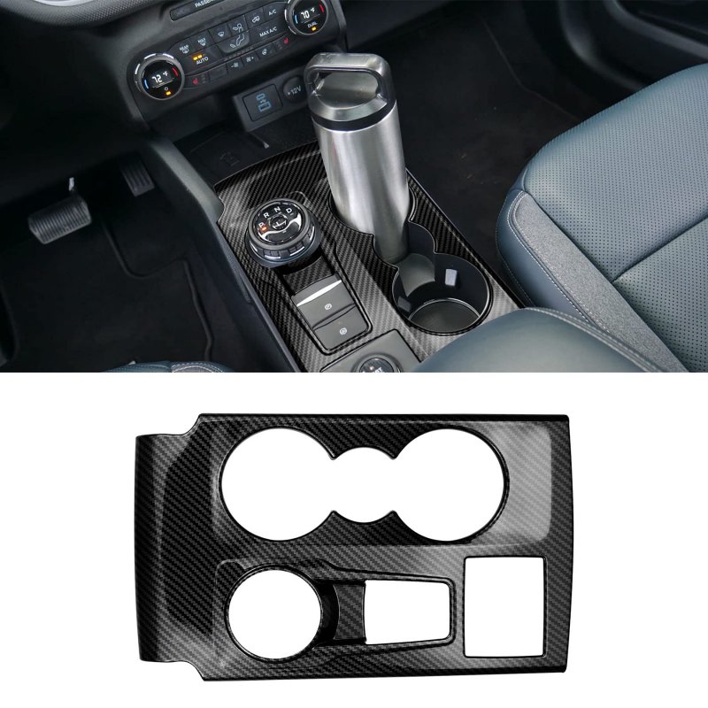 Gear Shift Panel Trim Cover Fits For Ford Bronco Sport 2021 Central Control Front Interior Decoration Kit Carbon Fiber Center