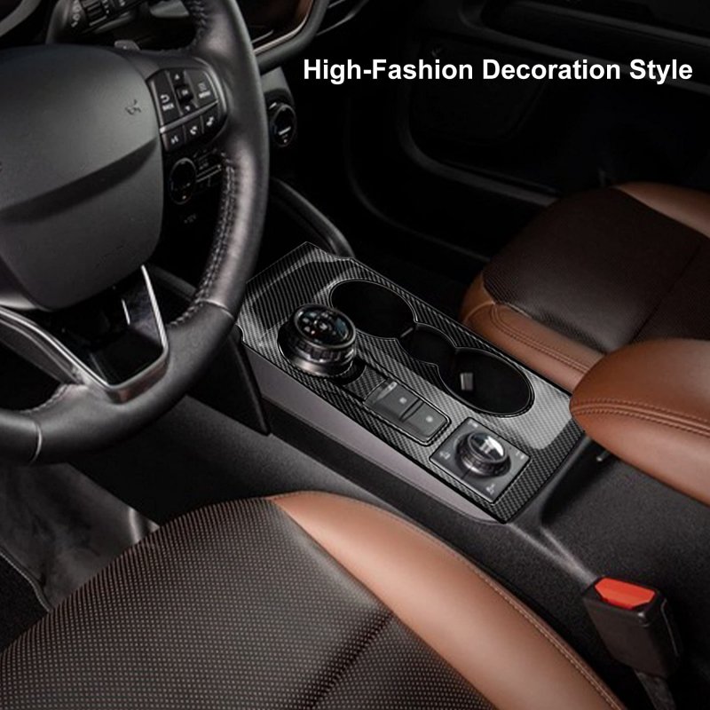 Gear Shift Panel Trim Cover Fits For Ford Bronco Sport 2021 Central Control Front Interior Decoration Kit Carbon Fiber Center