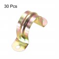 Uxcell 1-1 4inch Rigid Pipe Strap 2 Holes Tube Straps Iron Tension Clip Clamp 30pcs