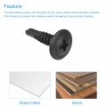 Uxcell Phillips Head Self Tapping Screws 8 X 5 Carbon Steel Drilling Sheet Metal Screw Black 200pcs