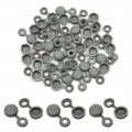 40pcs Gray Hinged Plastic Clips Screw Foldable Caps Cover 4mm For Auto Car