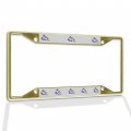 Fastasticdeals Metal Insert License Plate Frame Animal Bird Eagle Mascot A Weatherproof Car Accessories Gold 4 Holes Solid 